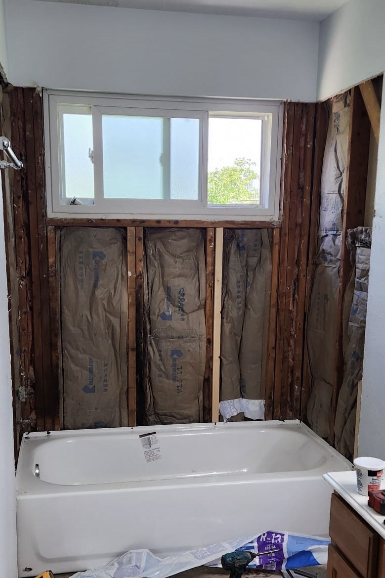 Bathroom remodel – demo & insulation